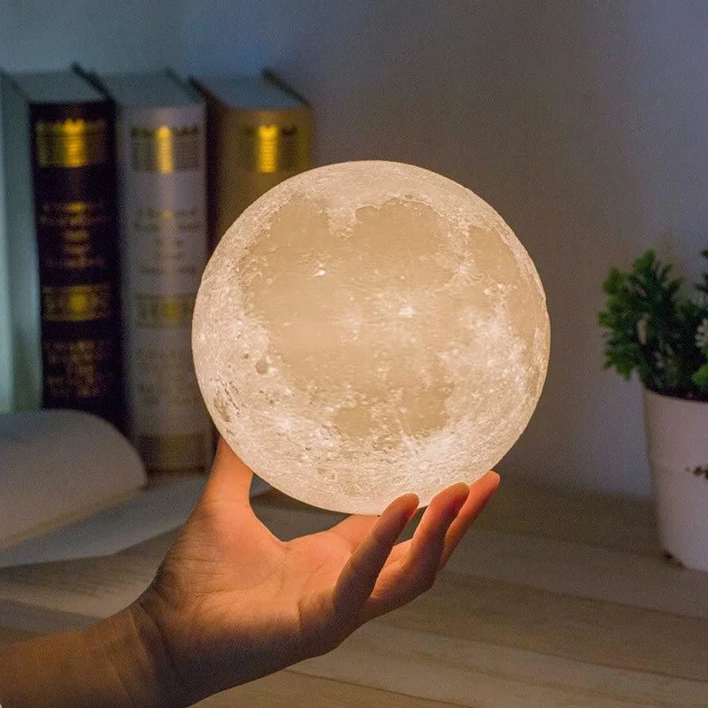 LÂMPADA Lunar 3D Impressionante , Lua Cheia Abajur led 7 cores